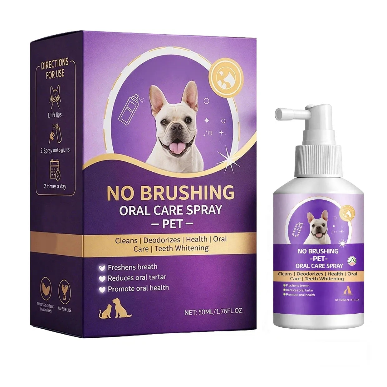 AU NO BRUSHING oral care spray for dogs cats