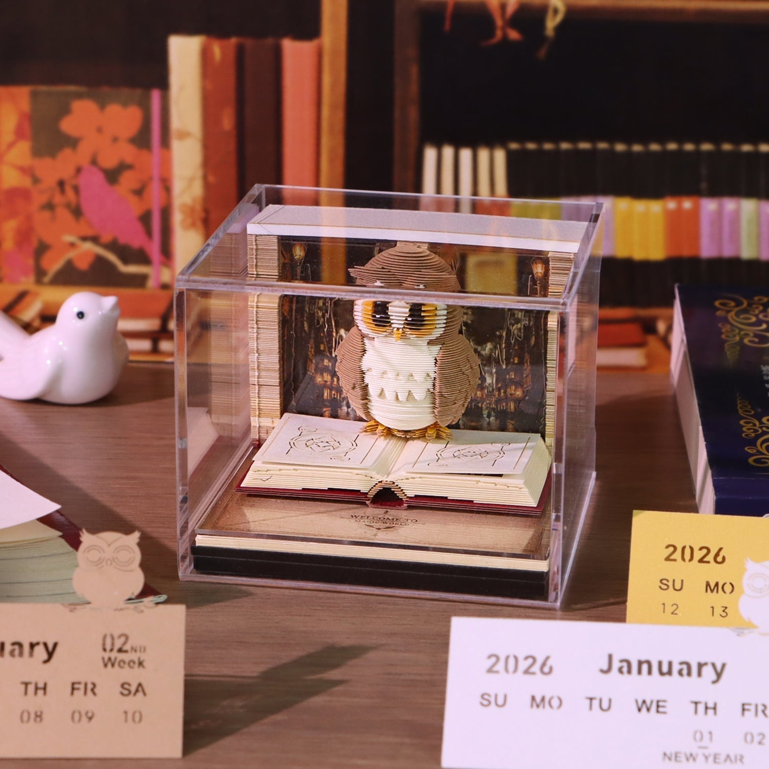 Hibou magique (avec lumière et calendrier 2026)