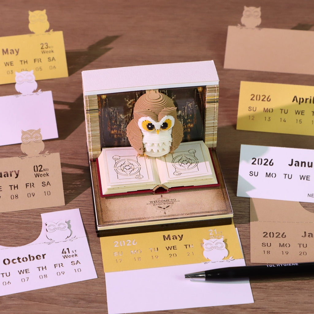 Hibou magique (avec lumière et calendrier 2026)