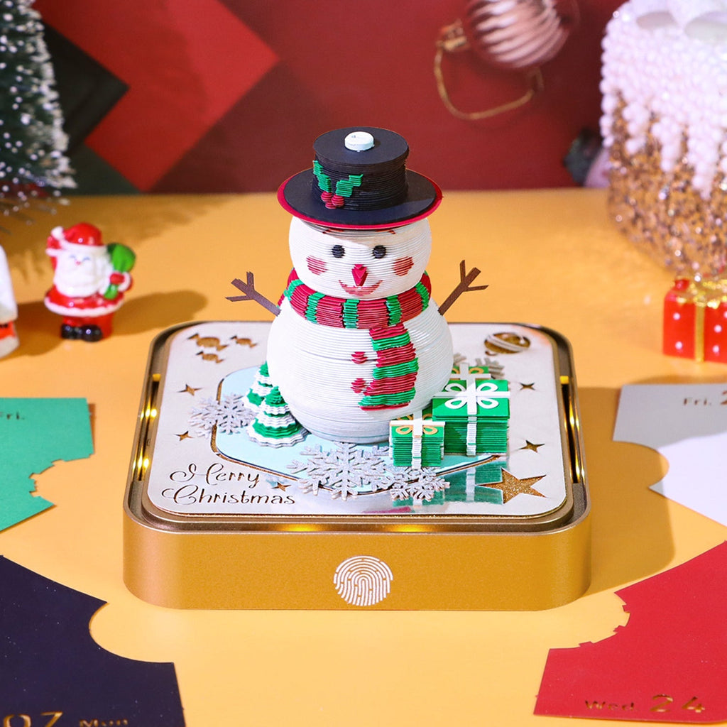 Bonhomme de neige (Avec lumière et calendrier 2026)