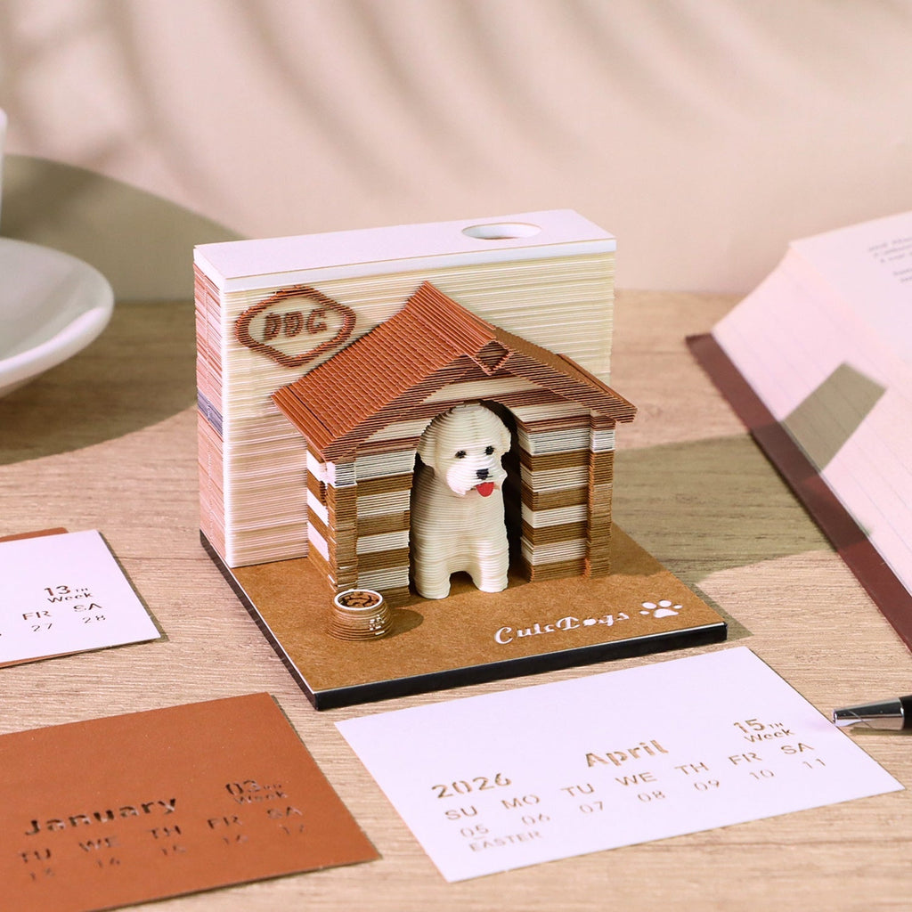 Chiot dans un cottage (avec calendrier 2026)