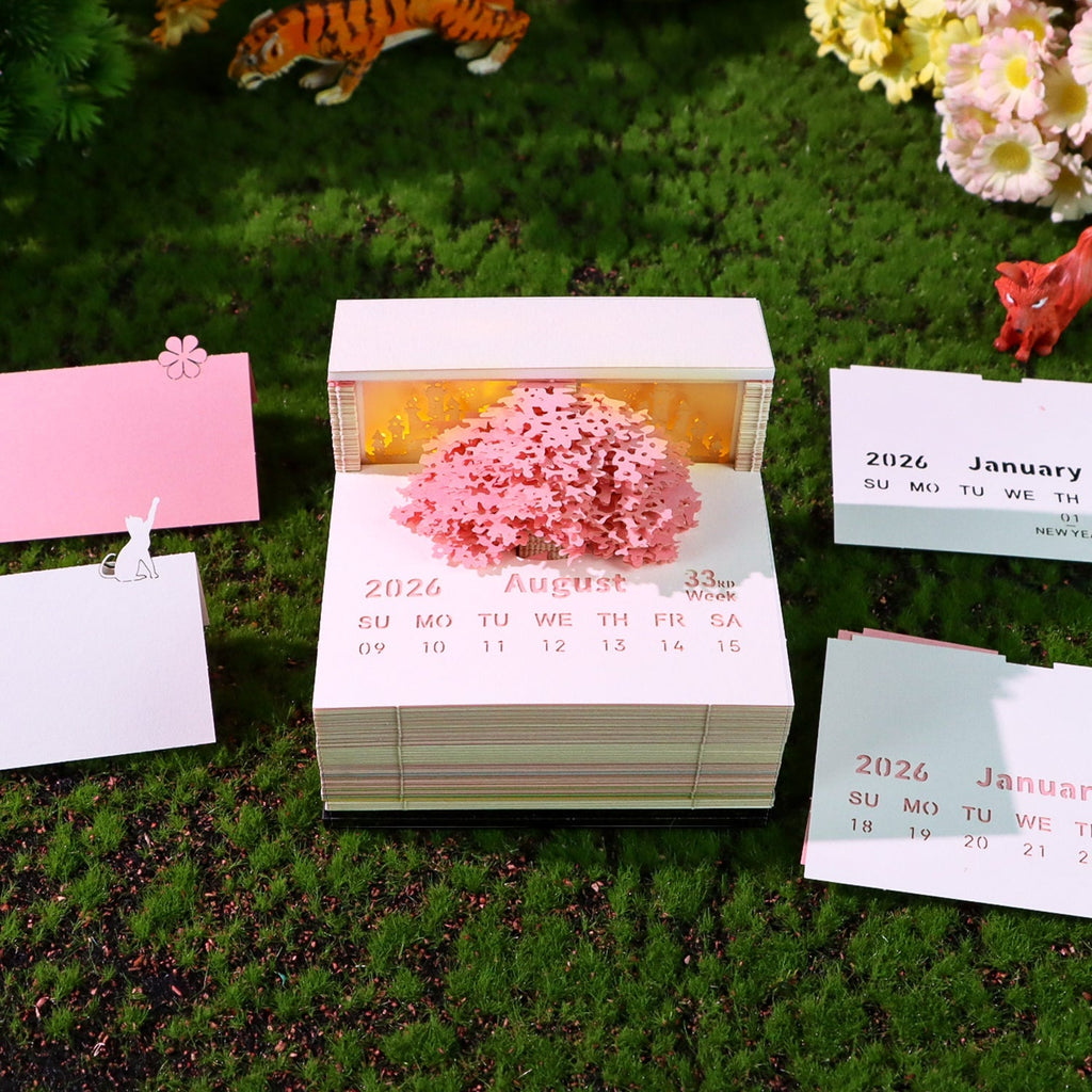 Maison de l'arbre Sakura (avec lumière et calendrier 2026)