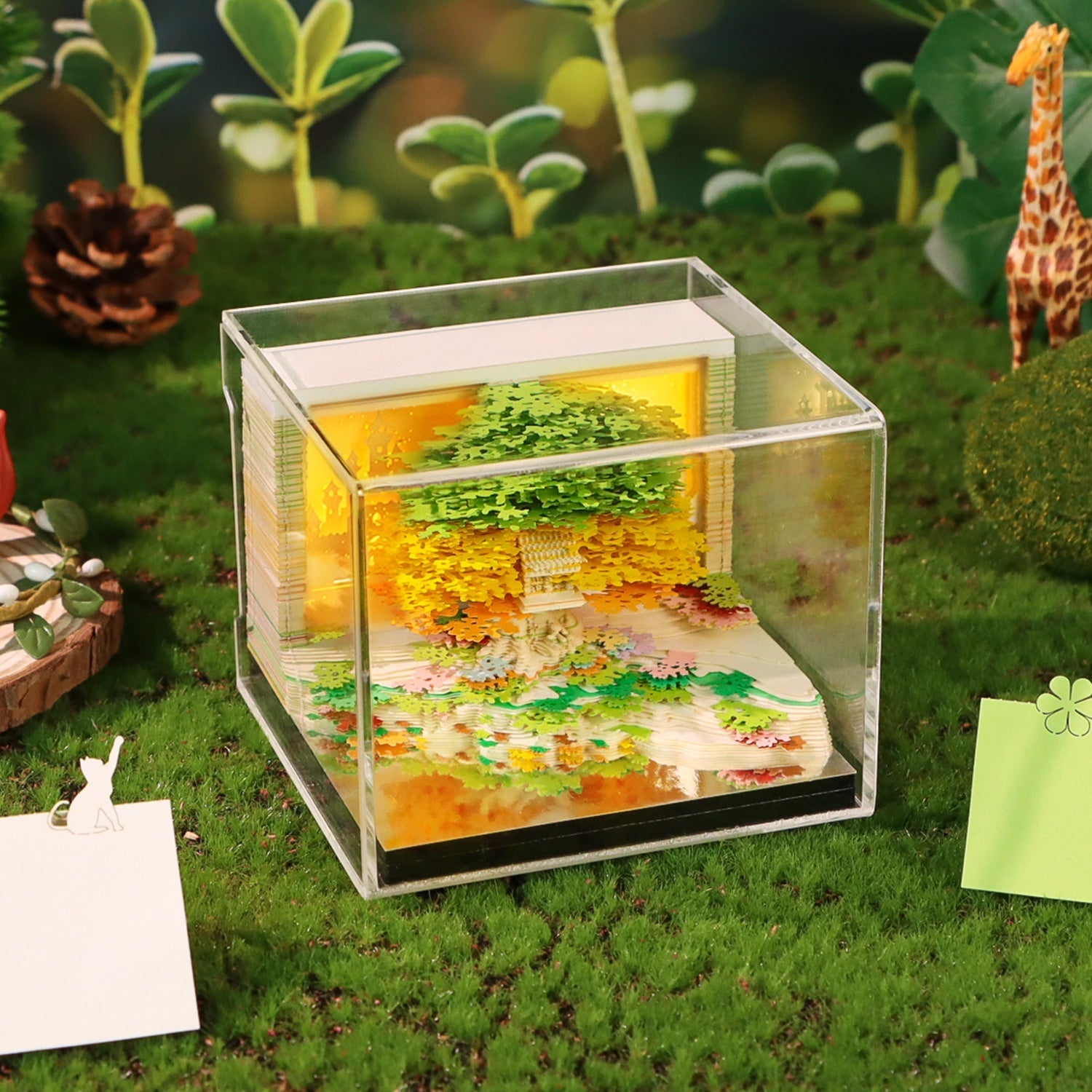 Maisonnette Arbre Vert (avec Lumière et Calendrier 2026)