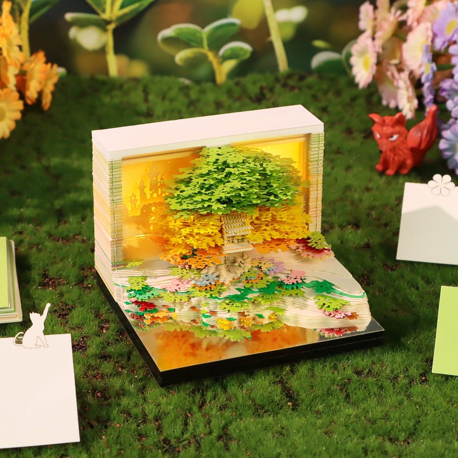 Maisonnette Arbre Vert (avec Lumière et Calendrier 2026)