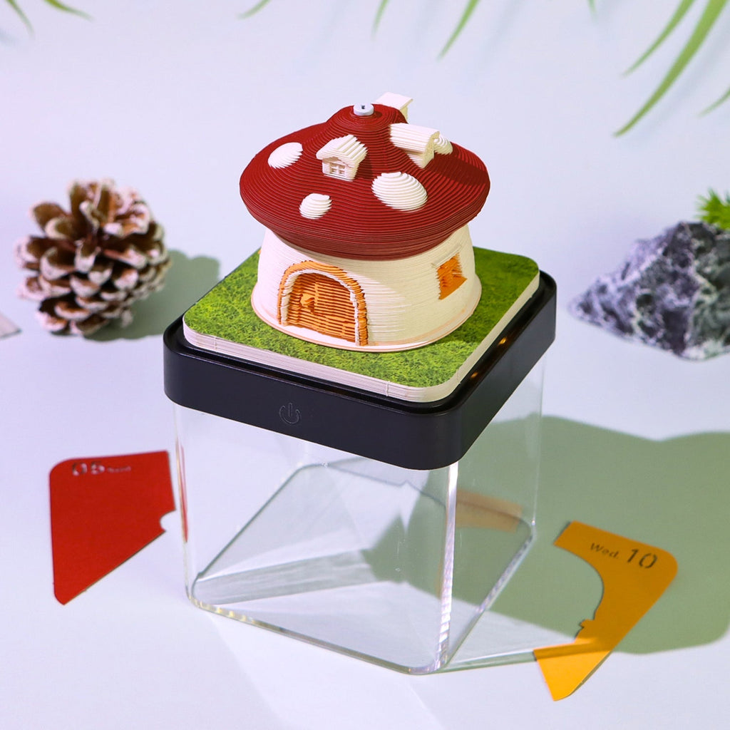 Maison Champignon (Avec Lumière et Calendrier 2026)