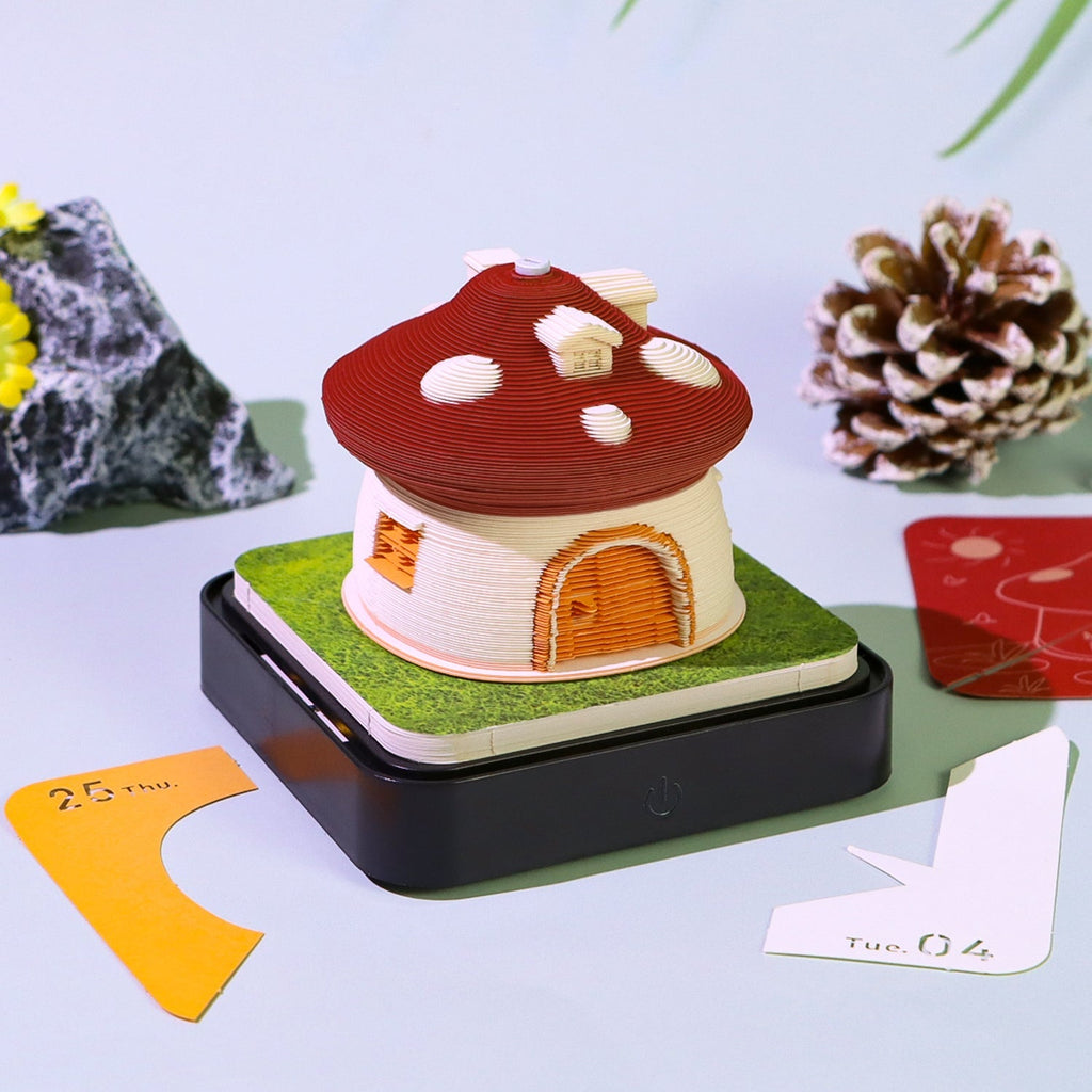 Maison Champignon (Avec Lumière et Calendrier 2026)