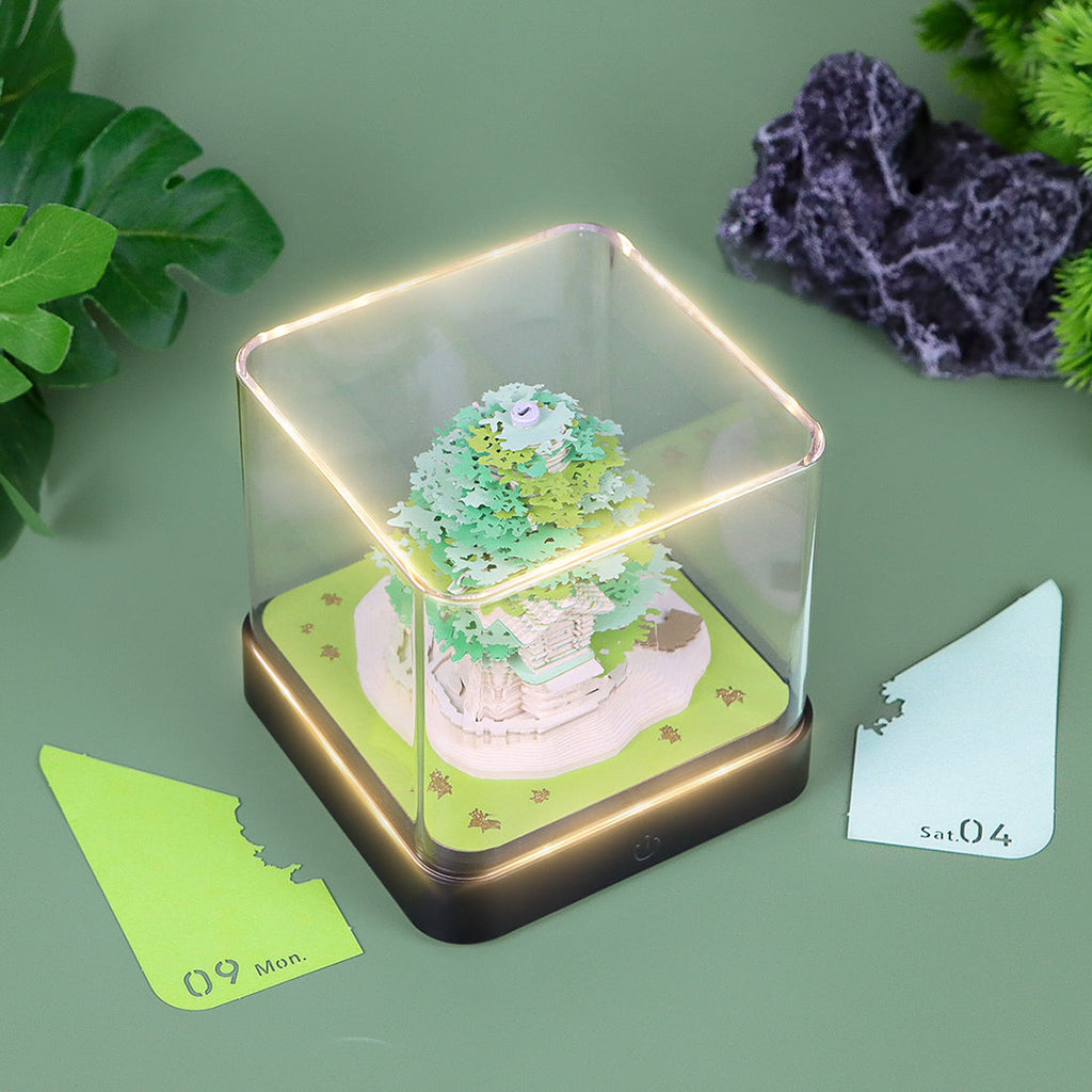Arbre vert (avec lumière et calendrier 2026)