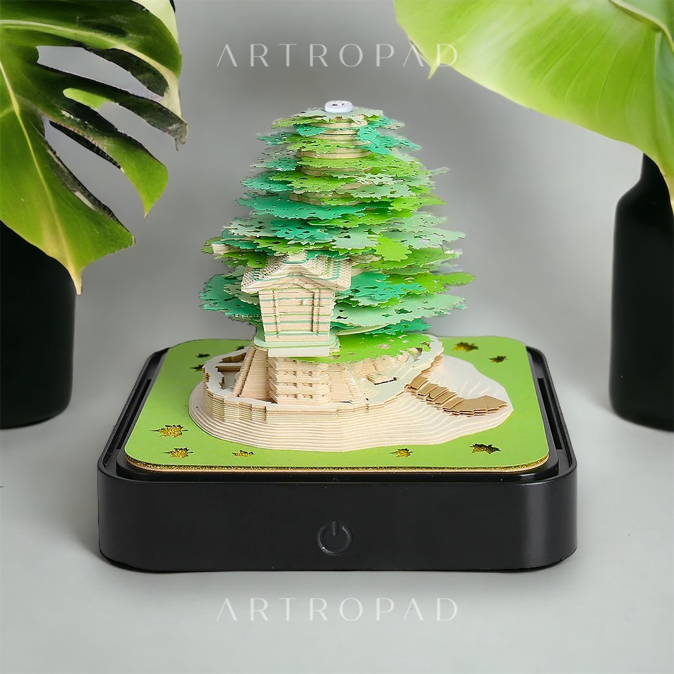Arbre vert (avec lumière et calendrier 2026)